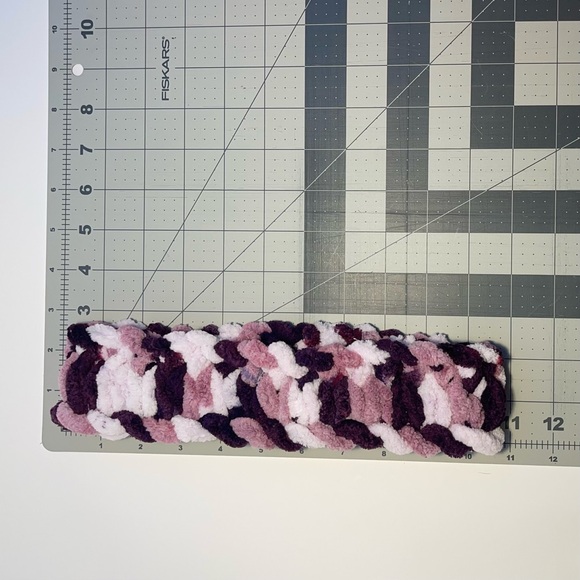 Handmade Kid’s Super Soft & Cozy Winter Headband/Ear Wrap - Variegated Purple - Picture 8 of 9